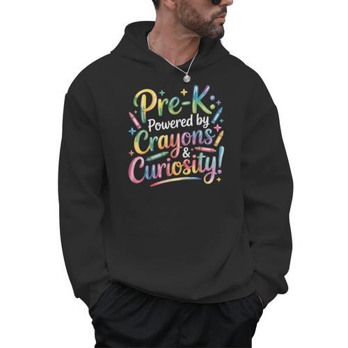 Pre-K Crayons & Curiosity Preschool Teachers Life Tie Dye Men Hoodie - teacherstshirts.com
