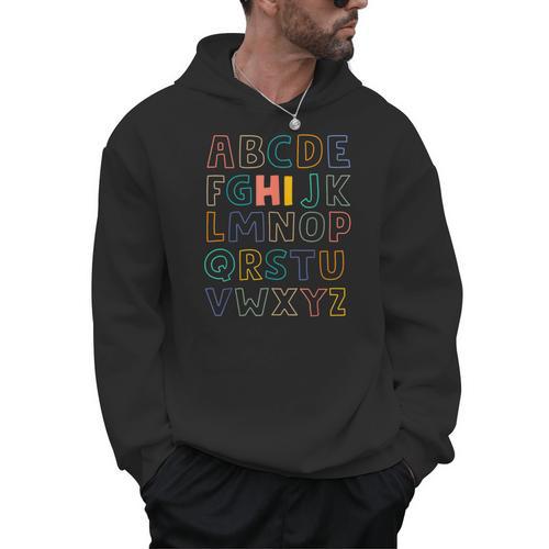 Pre K Kindergarten Hi Alphabet Back To School Teachers Men Women Girls Kids Men Hoodie - teacherstshirts.com AU