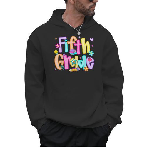 Preppy Fifth Grade Back To School 5th Grade Teacher Girl Boy Men Hoodie - teacherstshirts.com CA