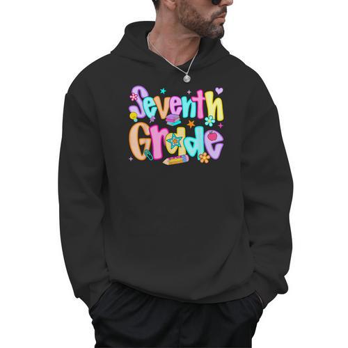 Preppy Seventh Grade Back To School 7th Grade Teachers Girls Men Hoodie - teacherstshirts.com AU