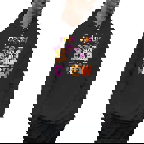 Preschool Boo Crew Preschool Halloween Teacher Kids Men Hoodie - teacherstshirts.com