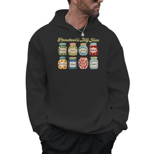 Preschool Is My Jam Retro Preschool Teacher Back To School Men Hoodie - teacherstshirts.com UK