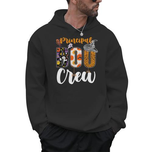 Principal Boo Crew Ghost Halloween Teachers School Matching Men Hoodie - teacherstshirts.com AU