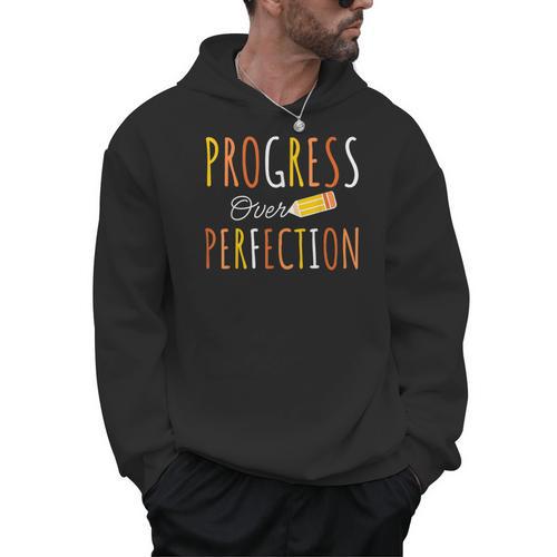 Progress Over Perfection Teacher Pencil Back-To-School Men Hoodie - teacherstshirts.com