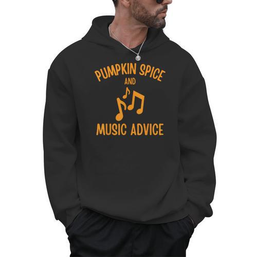 Pumpkin Spice And Music Advice Music Teacher Halloween Men Hoodie - teacherstshirts.com AU