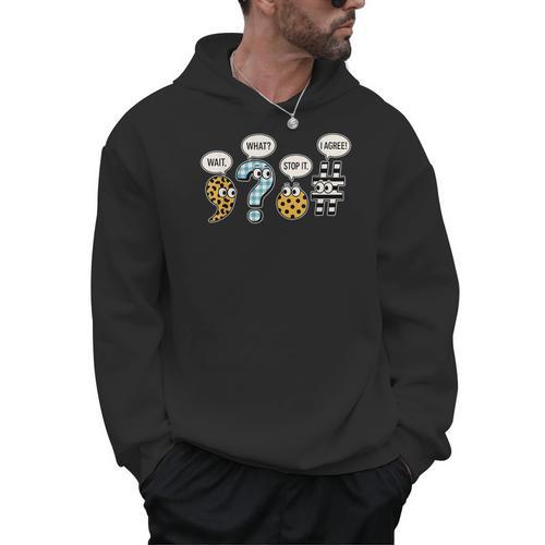 Punctuation English Grammar Teacher Back To School Men Hoodie - teacherstshirts.com UK