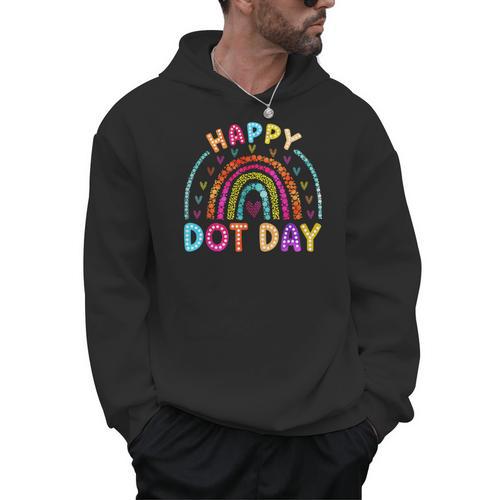 Rainbow Happy Dot Day Shirts Teacher Kids September 15th Men Hoodie - teacherstshirts.com