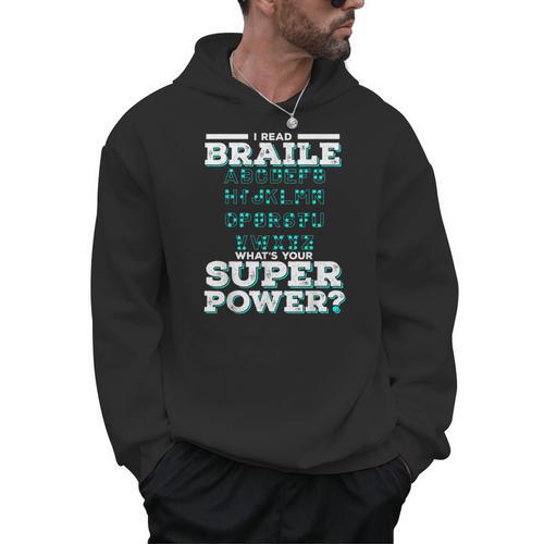 I Read Braille Tell Me Your Superpower Braille Teacher For Men Women Men Hoodie - teacherstshirts.com AU