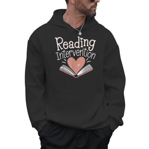 Reading Intervention Teacher Men Hoodie - teacherstshirts.com UK