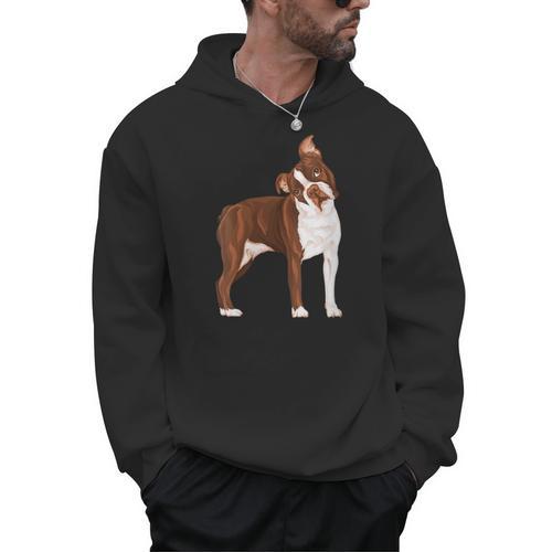 Red Boston Terrier Dog Men Hoodie - Bostonterriersmerch.com
