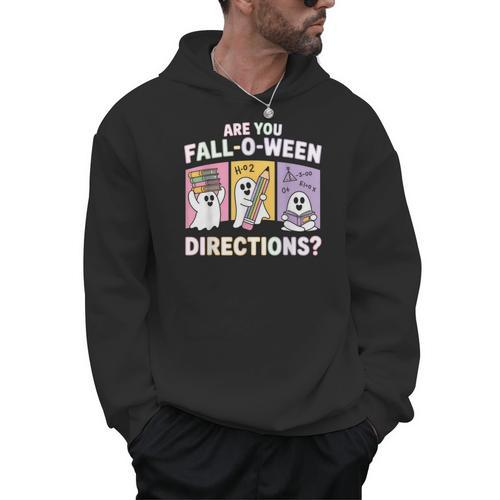 Retro Are You Fall O Ween Directions Teacher Halloween Ghost Men Hoodie - teacherstshirts.com AU