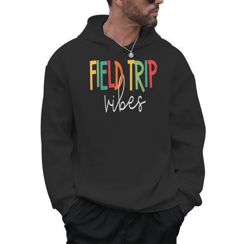 Retro Field Trip Vibes Vintage Field Trip Vibes Teacher Kids Men Hoodie - teacherstshirts.com UK