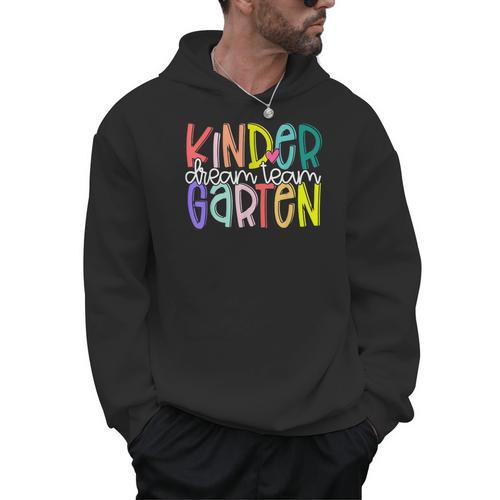 Retro Kindergarten Dream Team Back To School Teacher Kids Men Hoodie - teacherstshirts.com AU
