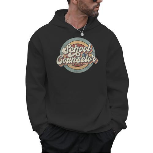 Retro School Counselor Back To School Teacher Squad Crew Men Hoodie - teacherstshirts.com AU
