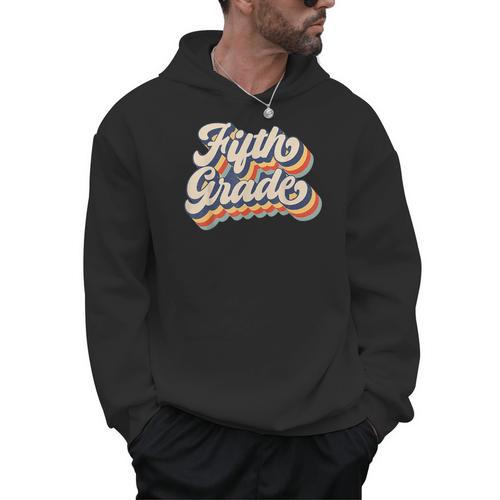 Retro Sunset Fifth Grade Teacher & Student Back To School Men Hoodie - teacherstshirts.com