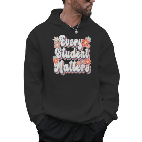 Retro Vintage Every Student Matters Teacher Paraprofessional Men Hoodie - teacherstshirts.com AU