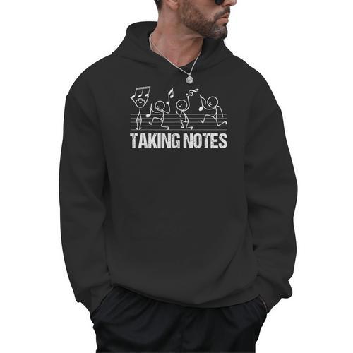 Retro Vintage Musical Taking Notes Teachers Music Love Men Hoodie - teacherstshirts.com CA
