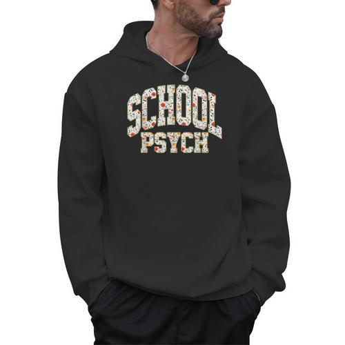 Retro Wildflower School Psych Teacher School Psychologist Men Hoodie - teacherstshirts.com AU