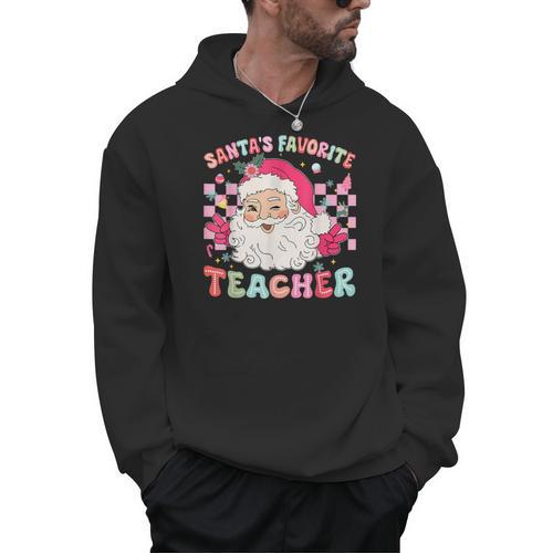 Santa Favorite Teacher Shirt Teacher Christmas Men Hoodie - teacherstshirts.com DE