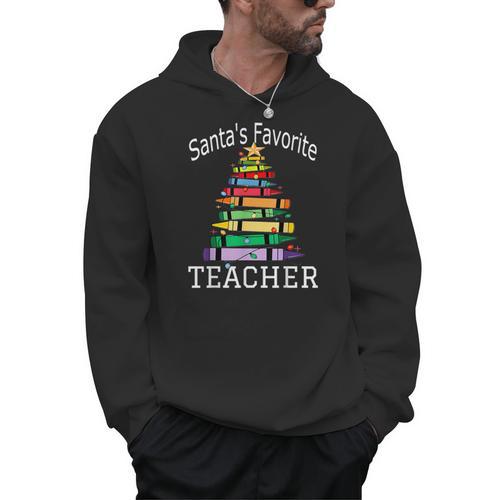 Santa's Favorite Teacher Idea For Christmas Teachers Men Hoodie - teacherstshirts.com AU