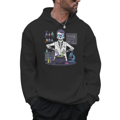Science Teacher Halloween Skeleton Scientist Chemistry Men Hoodie - teacherstshirts.com