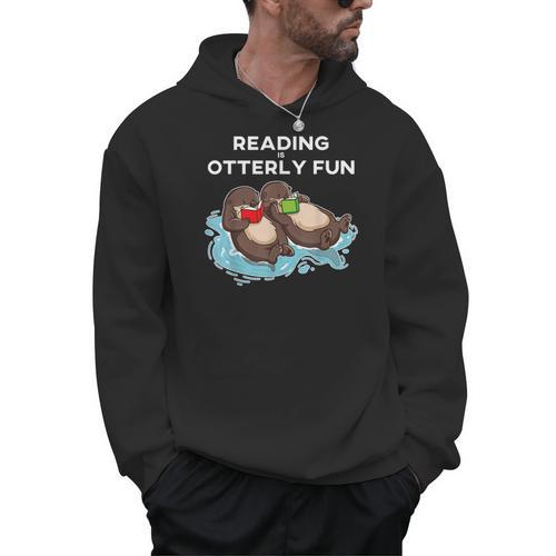 Sea Otter Book Reading Shirt For Bookworm Teachers Men Hoodie - teacherstshirts.com CA