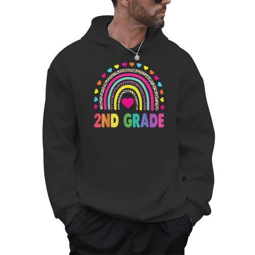 Second Grade Rainbow Girls Boys Teacher Team 2nd Grade Squad Men Hoodie - teacherstshirts.com AU