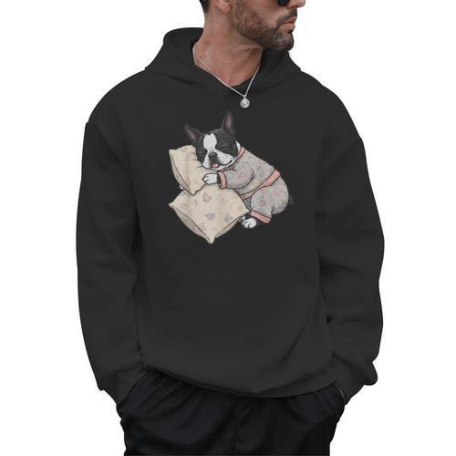 Sleepy Boston Terrier Pajama Men Women Kids Men Hoodie - Bostonterriersmerch.com