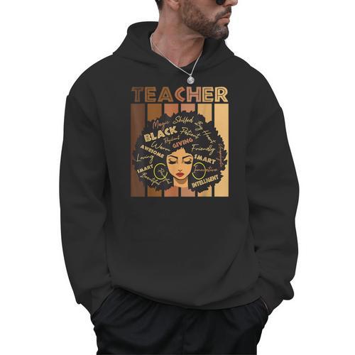 Smart Teacher Afro Girl Melanin African American Wowen Men Hoodie - teacherstshirts.com AU