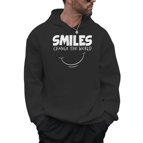 Smile Smiles Change The World Teacher T-Shirt Happy T-Shirt Men Hoodie - teacherstshirts.com