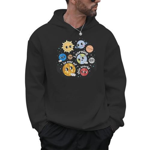 Solar System Learning Is Out Of This World Science Teacher Men Hoodie - teacherstshirts.com AU