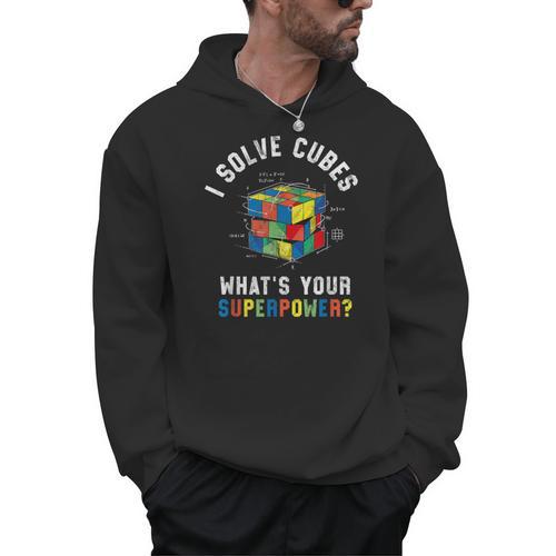 I Solve Cubes Speed Cubing Vintage Youth Math Teacher Men Hoodie - teacherstshirts.com AU
