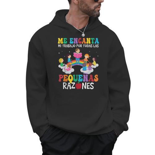 Spanish Teacher Bilingual Teacher Maestra Maestras Men Hoodie - teacherstshirts.com