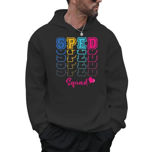 SPED Squad Proud Special Education Para Teacher Colorful Men Hoodie - teacherstshirts.com AU
