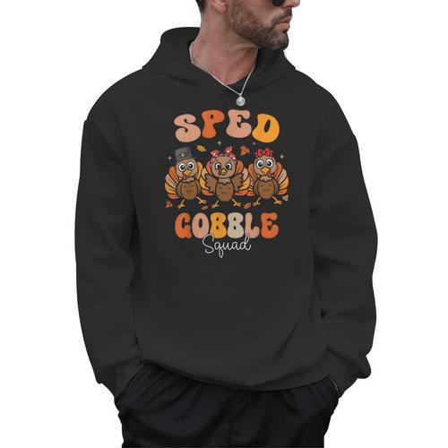 Sped Teacher Gobble Squad Thanksgiving Special Education Men Hoodie - teacherstshirts.com