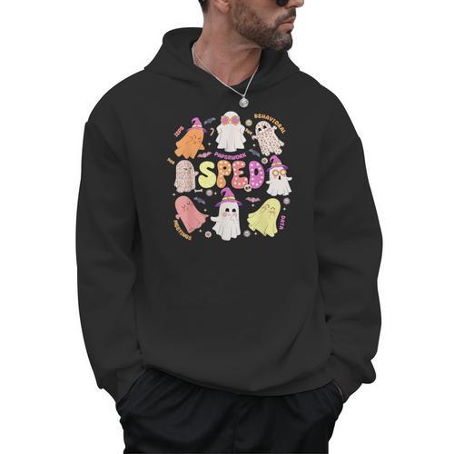 SPED Teacher Halloween Spooky Special Education Team Men Women Kids Men Hoodie - teacherstshirts.com