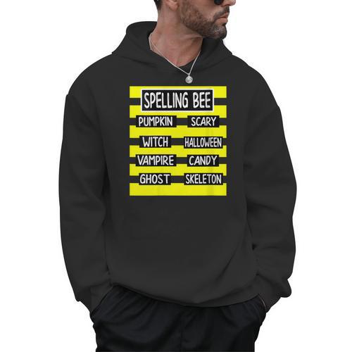 Spelling Bee Pun Halloween Costume For Teachers Men Hoodie - teacherstshirts.com AU