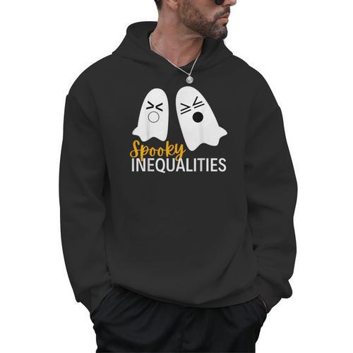 Spooky Ghost Inequalities Halloween Math Teacher Men Hoodie - teacherstshirts.com