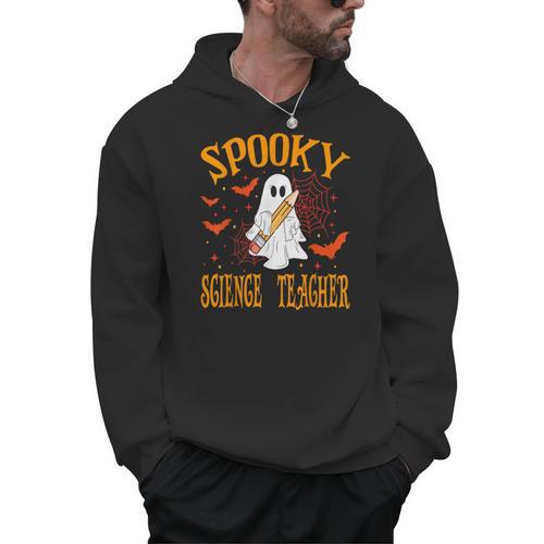 Spooky Science Teacher Ghost Halloween School Women Men Hoodie - teacherstshirts.com AU