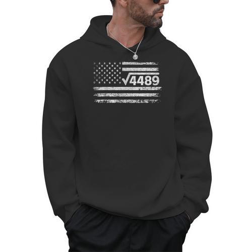 Square Root 4489 Slang Math Teacher Six Seven 6 7 USA Flag Men Hoodie - teacherstshirts.com UK