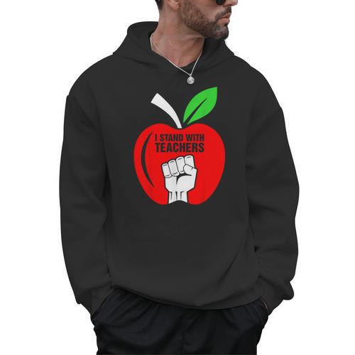 I Stand With Teachers Tshirt Men Hoodie - teacherstshirts.com UK