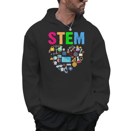 STEM Science Technology Engineering Math Teacher Men Hoodie - teacherstshirts.com