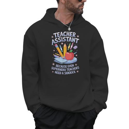 Superhero Sidekick Teaching Teach School Teacher Assistant Men Hoodie - teacherstshirts.com DE