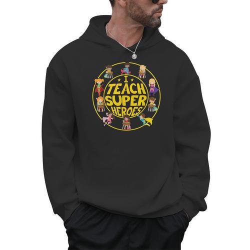 Superhero Teacher I Teach Super Heroes Men Hoodie - teacherstshirts.com AU