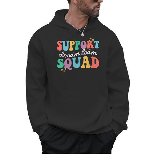 Support Dream Services Team Groovy Teacher Support Squad Men Hoodie - teacherstshirts.com UK