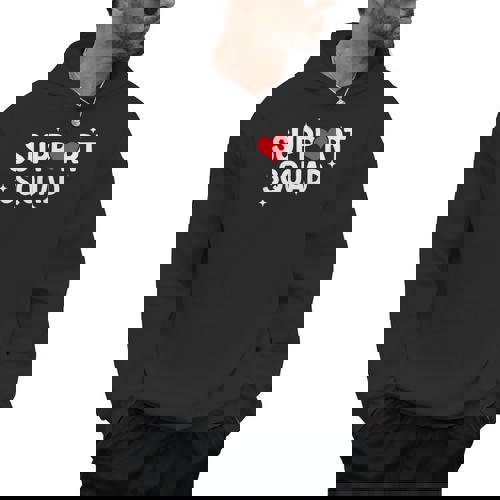 Support Squad Cute Heart Supportive Teacher Team Member Men Hoodie - teacherstshirts.com