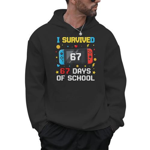 I Survived 67 Days Of School 67 Teacher Squad Matching Men Hoodie - teacherstshirts.com UK