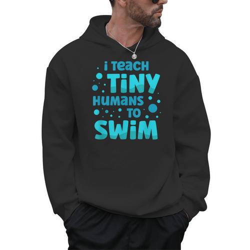 Swimming Teacher I Teach Tiny Humans To Swim Swim Instructor Men Hoodie - teacherstshirts.com DE
