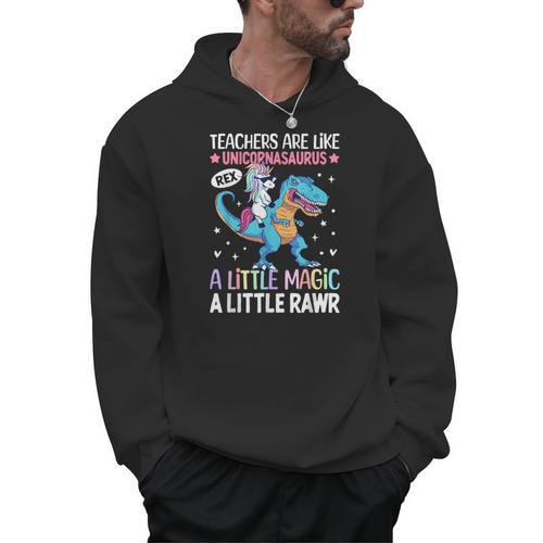 T Rex Dinosaur Unicorn Teachers Are Like Unicornasaurus Rex Men Hoodie - teacherstshirts.com