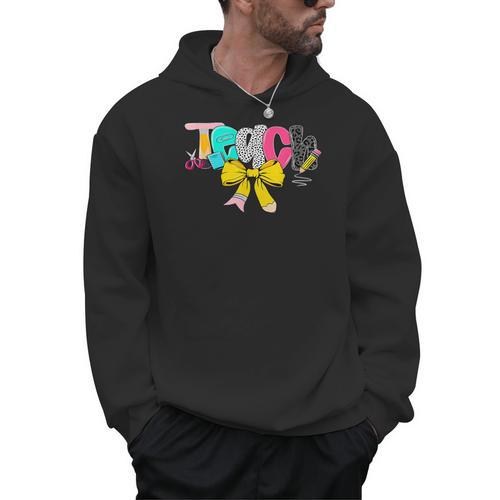 Teach Coquette Bow Teacher Back To School Happy First Day Men Hoodie - teacherstshirts.com UK